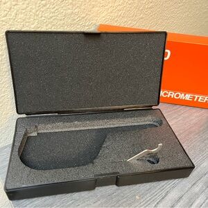 Mitutoyo Black Micrometer Case - Protective Storage Box Only, model 122-125-10
